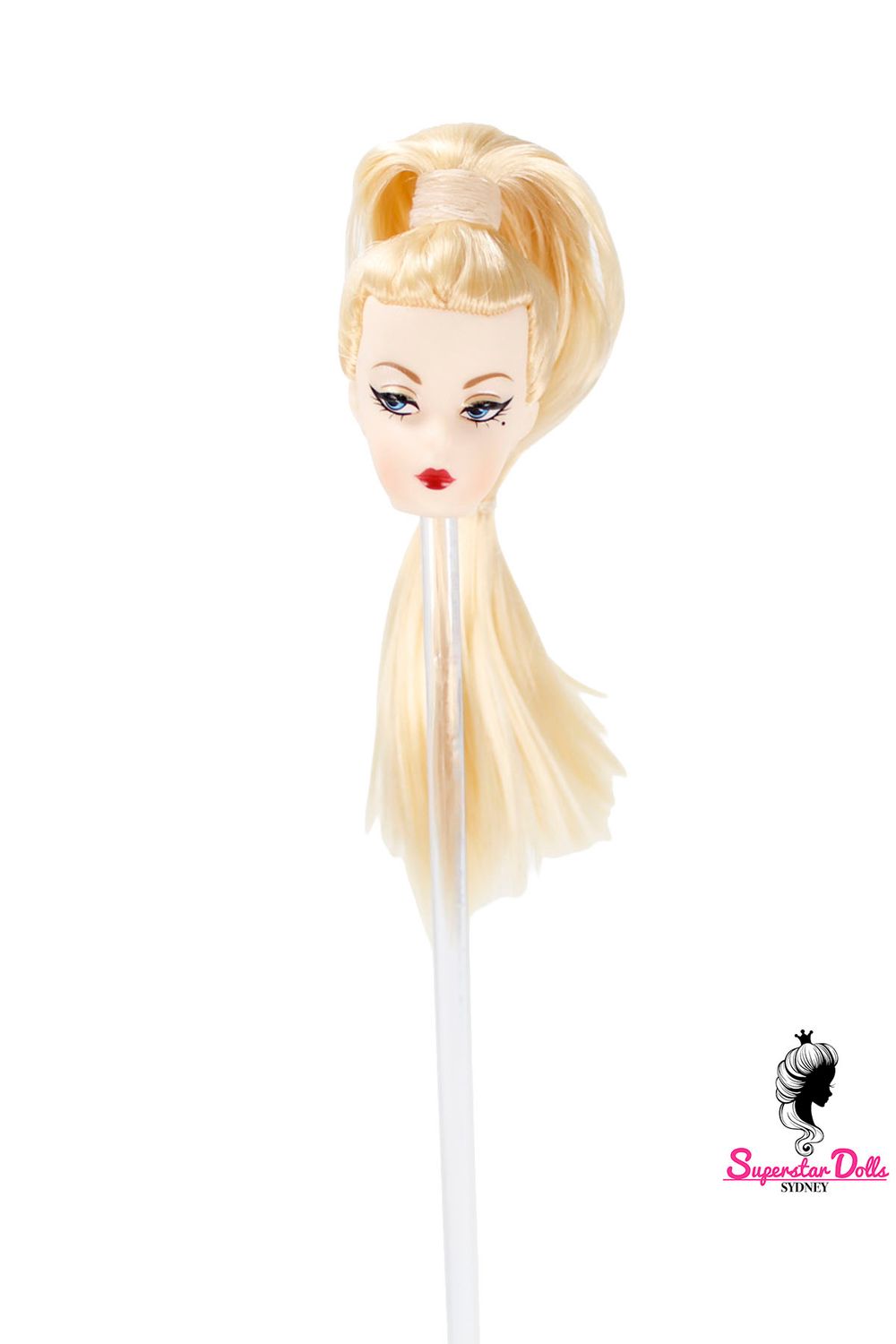 1/6 "Vintage Style" Clone Fashion Doll Head, Skin tone #1 (Ultra White)