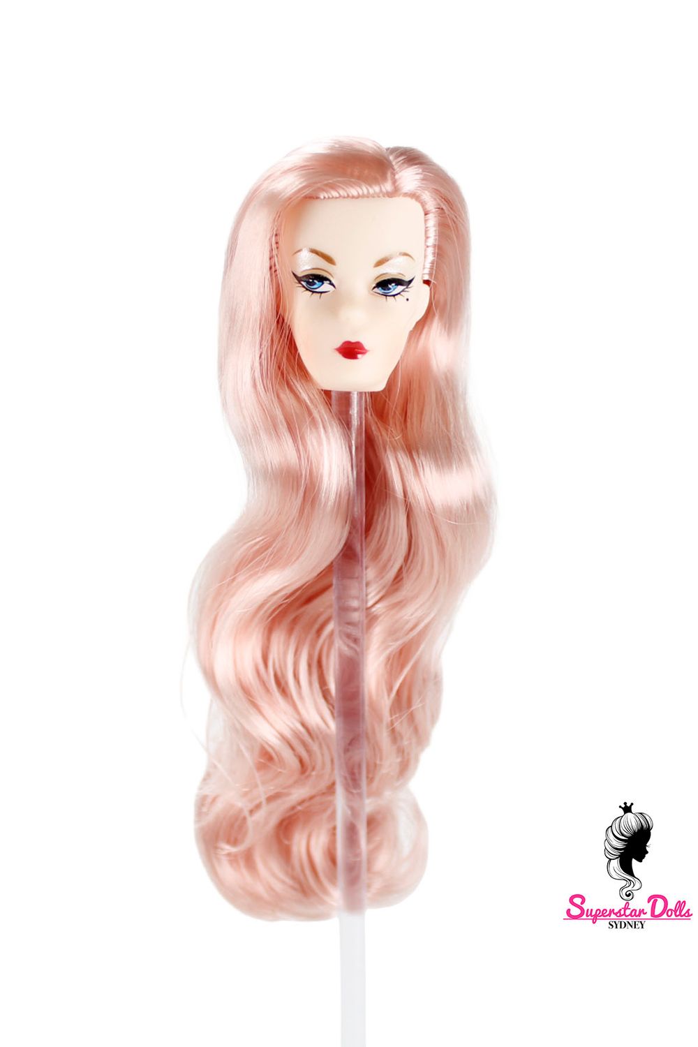 1/6 "Vintage Style" Clone Fashion Doll Head, Skin tone #1 (Ultra White)