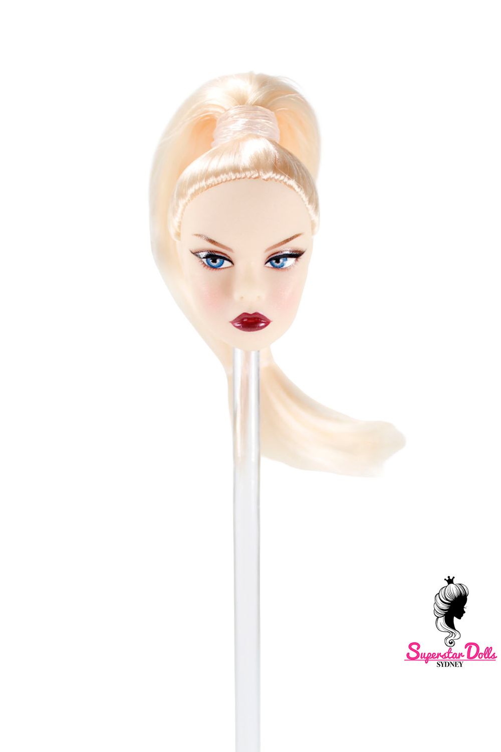 1/6 "Poppy Style" Clone Fashion Doll Head, Skin tone #1 (Ultra White)