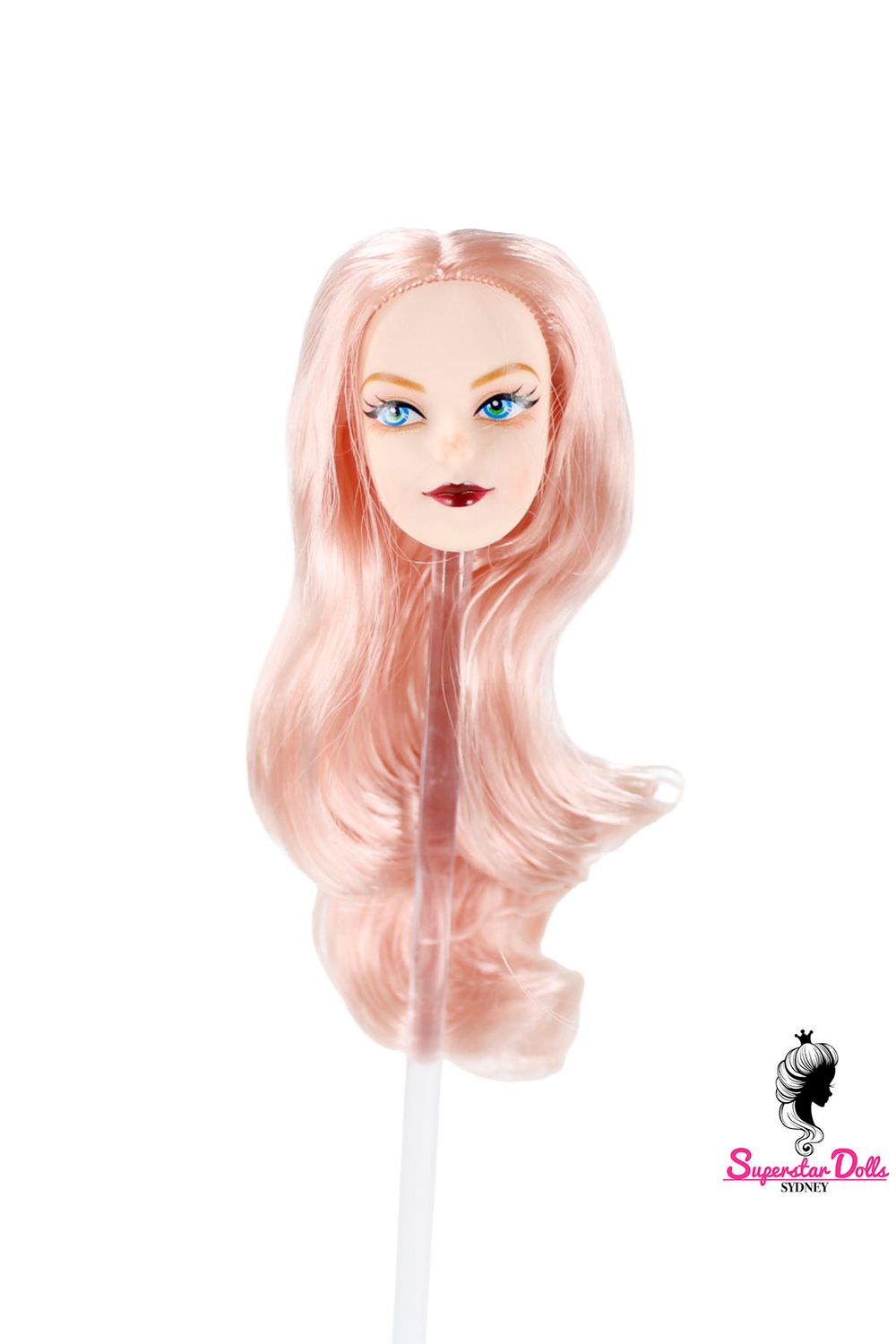 1/6 "Mackie Style" Clone Fashion Doll Head, Skin tone #1 (Ultra White)