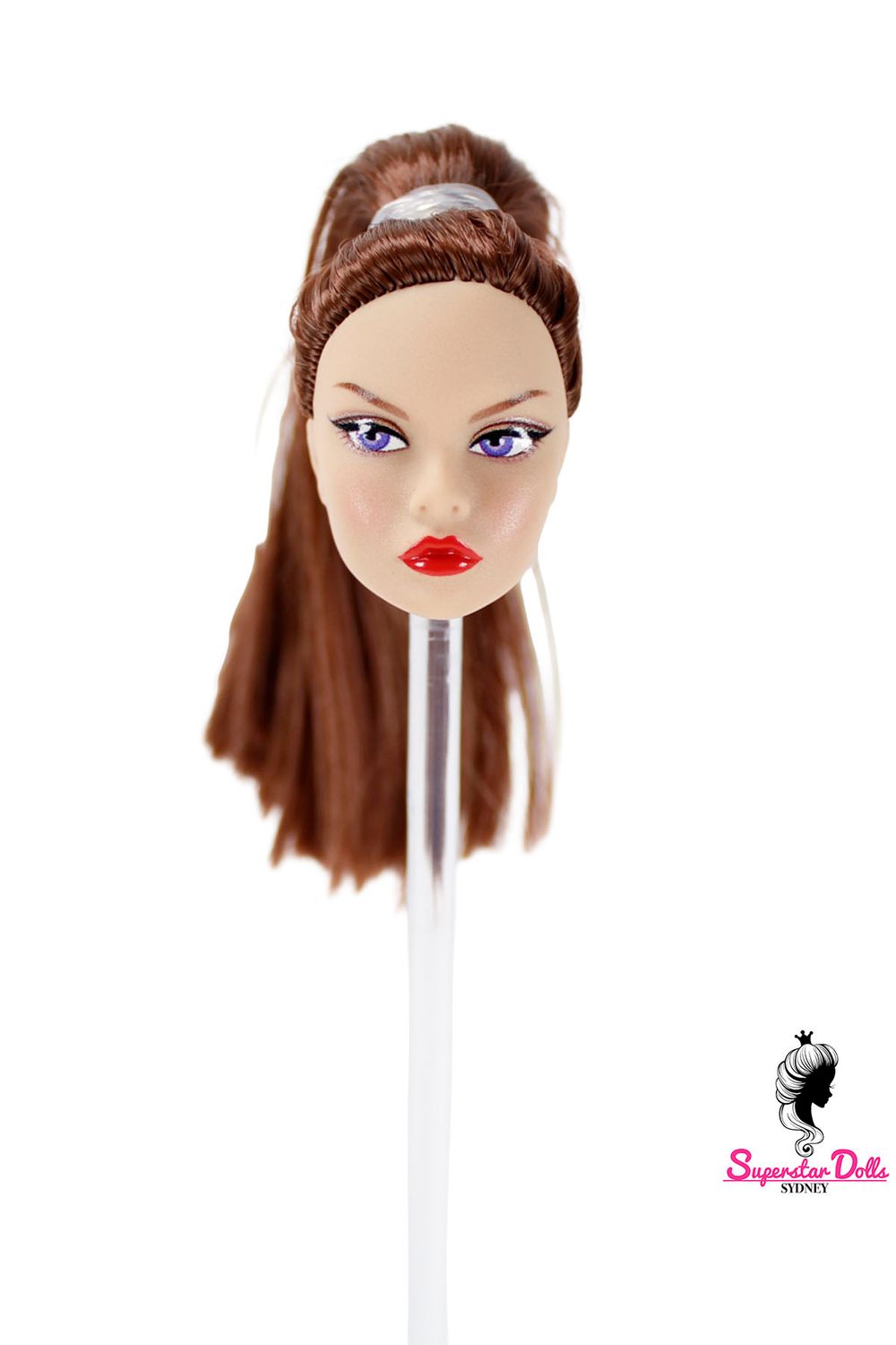 1/6 "Poppy Style" Clone Fashion Doll Head, Skin tone #2 (Pink)
