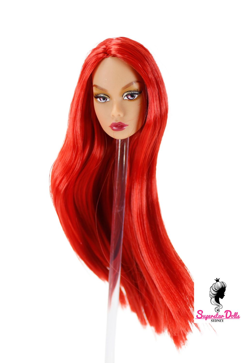 1/6 "Poppy Style" Clone Fashion Doll Head, Skin tone #3 (Wheat/Tanned)