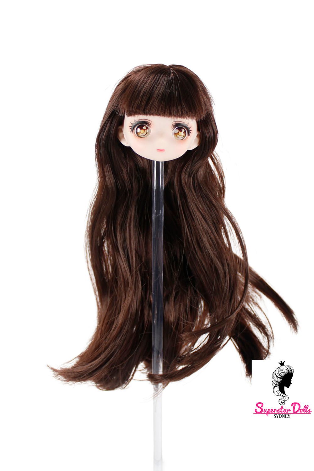 1/6 "Anime Style" Fashion Doll Head, Skin tone #1 (Ultra White)