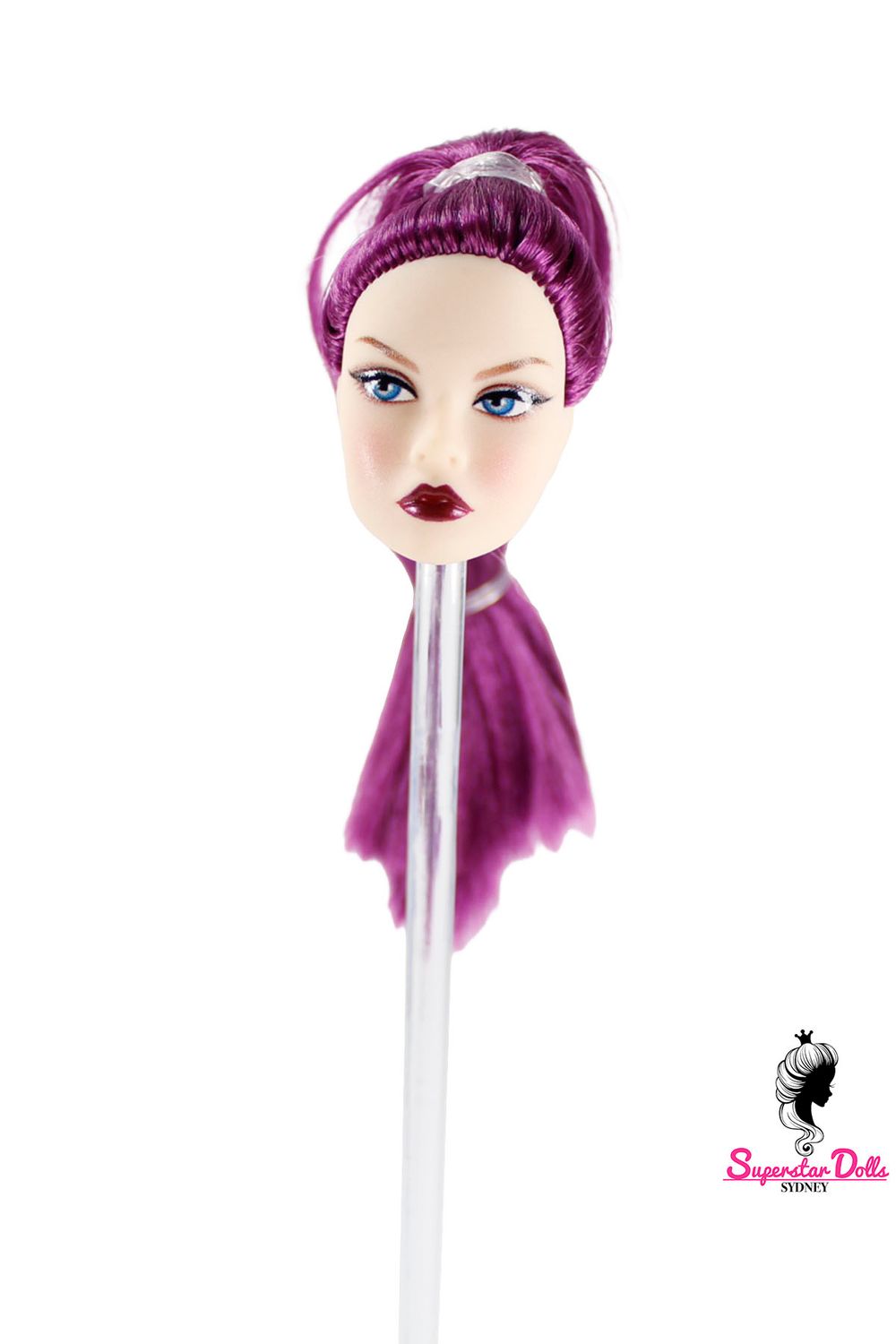 1/6 "Poppy Style" Clone Fashion Doll Head, Skin tone #1 (Ultra White)
