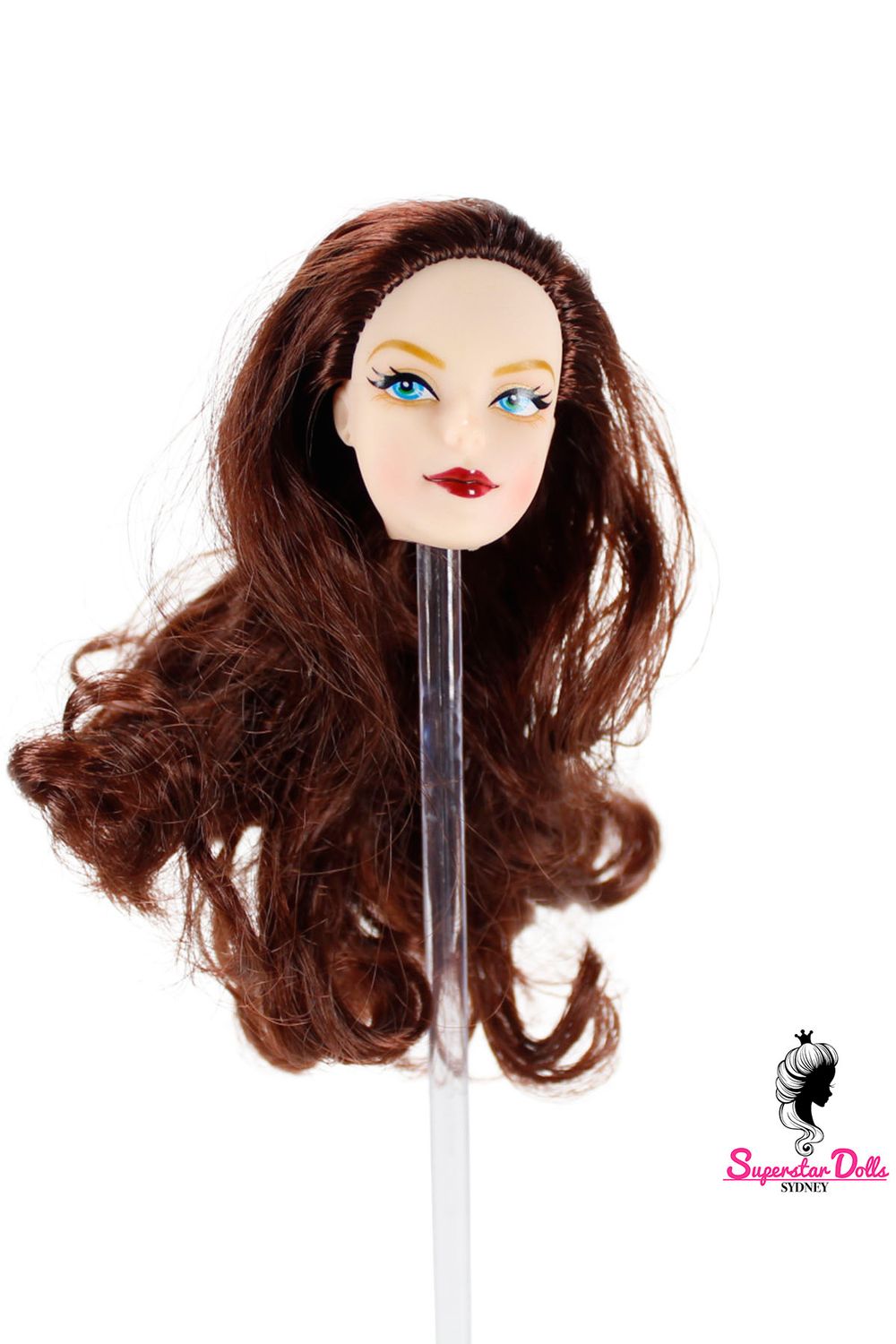 1/6 "Mackie Style" Clone Fashion Doll Head, Skin tone #1 (Ultra White)