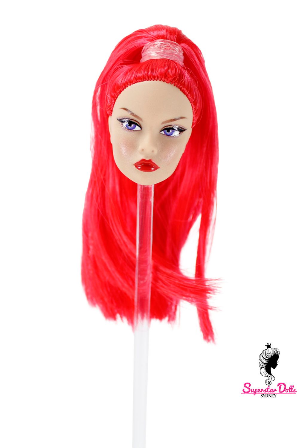 1/6 "Poppy Style" Clone Fashion Doll Head, Skin tone #2 (Pink)
