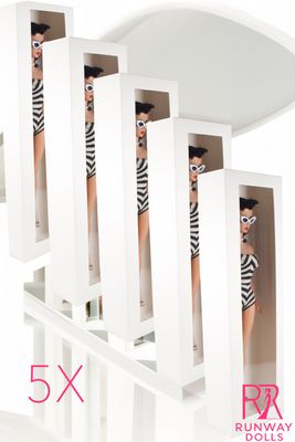 Runway Dolls 5 X Premium Custom Display/Storage Box for 1:6 Fashion Dolls up to 13.5" Tall &amp; Similar Collectables