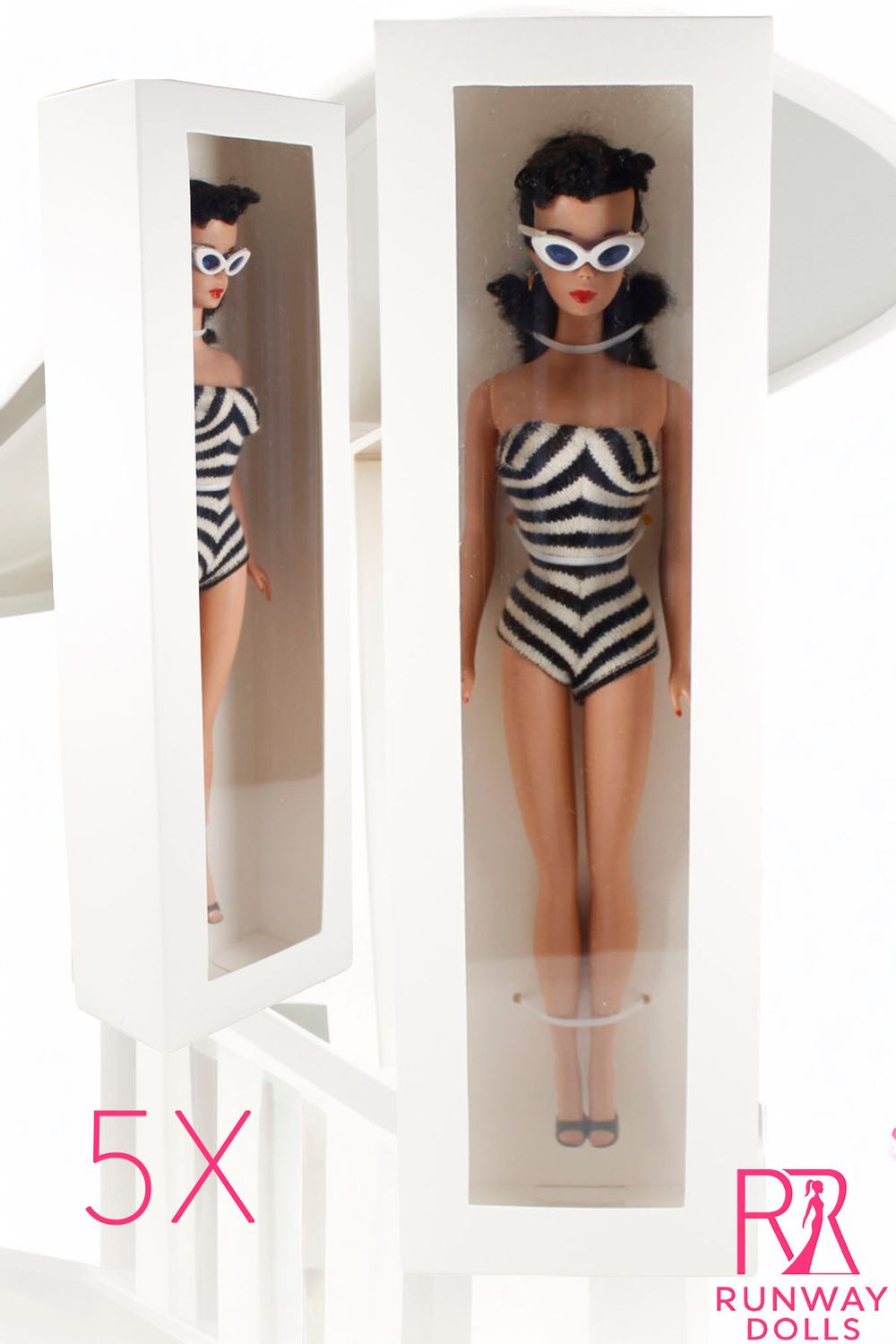 5 X Premium Custom Display/Storage Box for 1:6 Fashion Dolls up to 13.5" Tall &amp; Similar Collectables