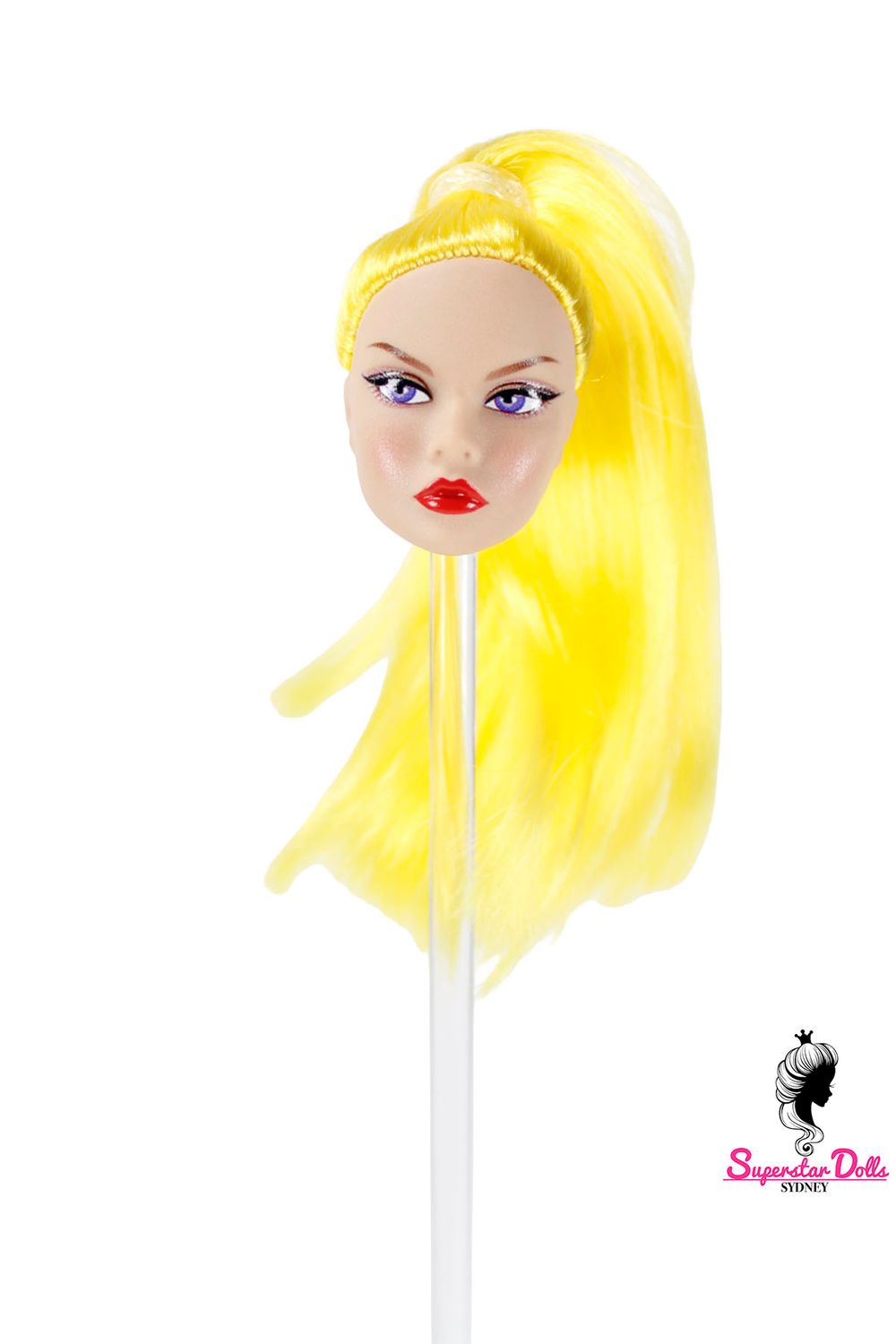 1/6 "Poppy Style" Clone Fashion Doll Head, Skin tone #2 (Pink)