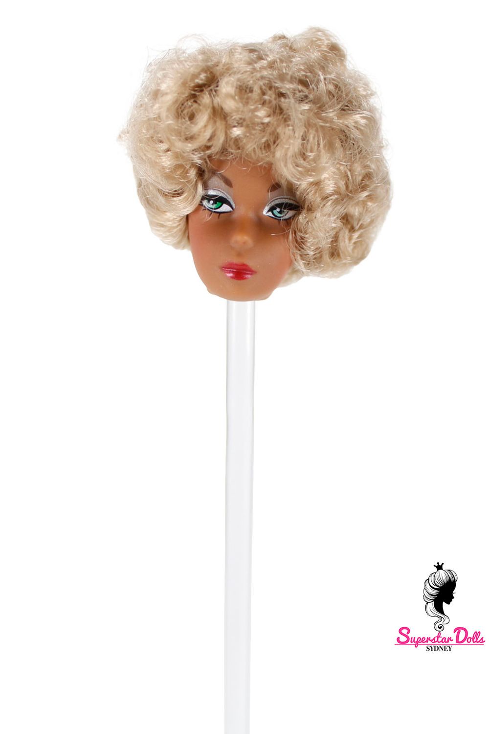 1/6 "Vintage Style" Clone Fashion Doll Head, Skin tone #4 (Brown)