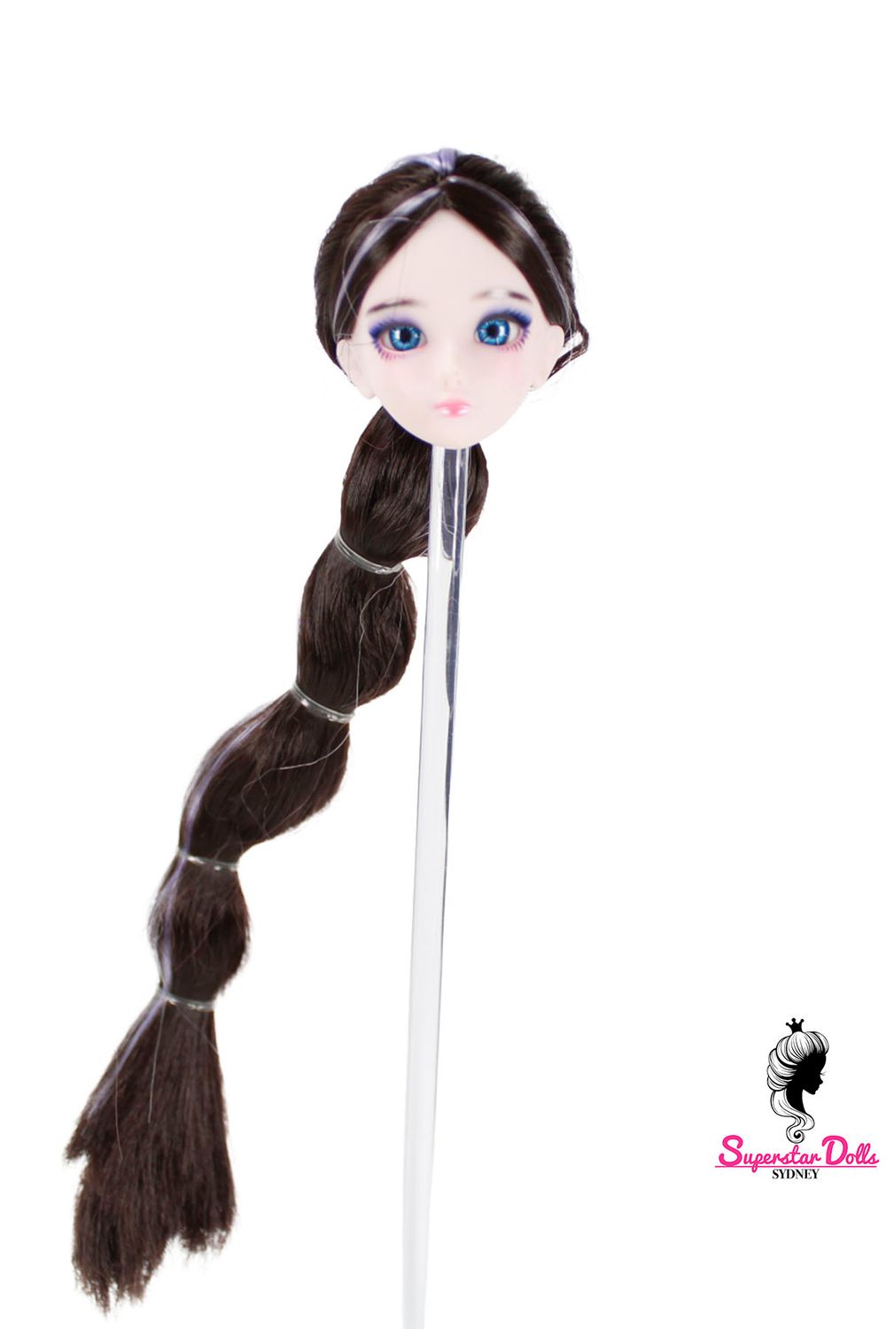 1/6 "Anime Style" Fashion Doll Head, Skin tone #1 (Ultra White)