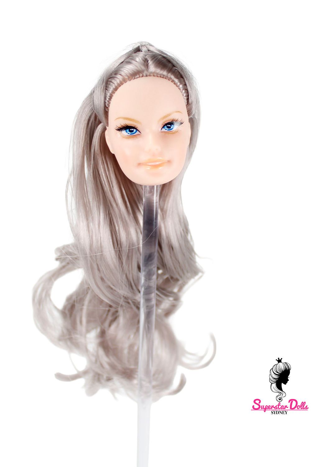 1/6 "Superstar Style" Clone Fashion Doll Head, Skin tone #2 (Pink)