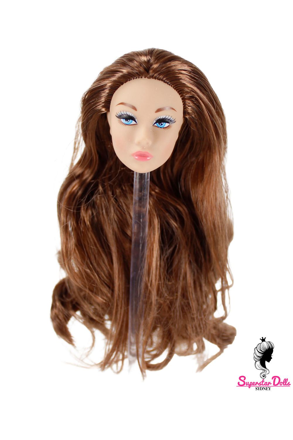 1/6 "Poppy Style" Clone Fashion Doll Head, Skin tone #3 (Wheat/Tanned)
