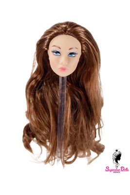 1/6 "Poppy Style" Clone Fashion Doll Head, Skin tone #3 (Wheat/Tanned)