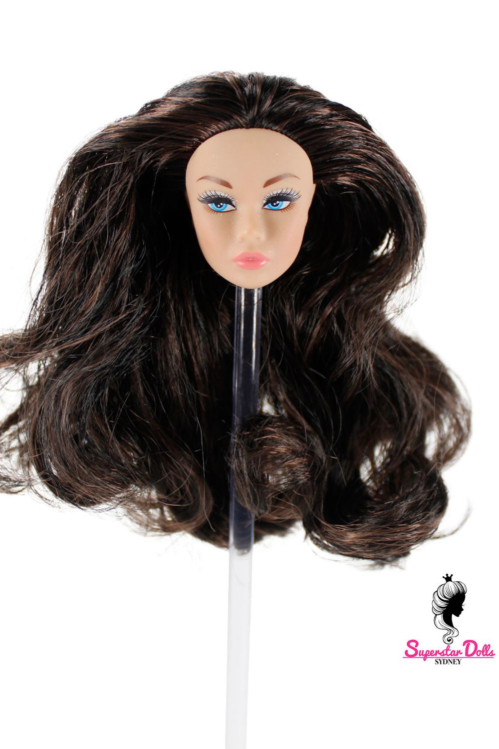 1/6 "Poppy Style" Clone Fashion Doll Head, Skin tone #3 (Wheat/Tanned)