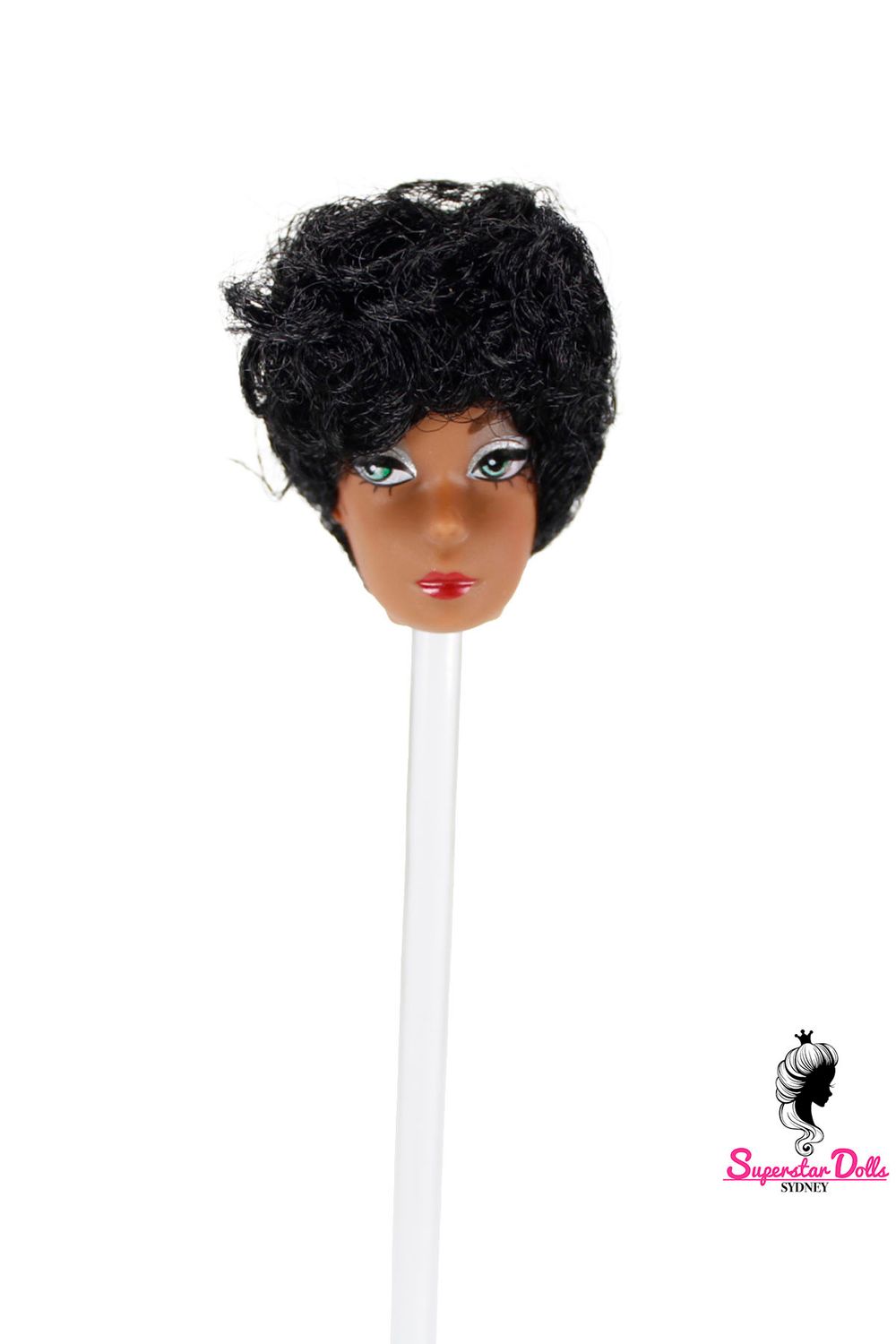 1/6 "Vintage Style" Clone Fashion Doll Head, Skin tone #4 (Brown)