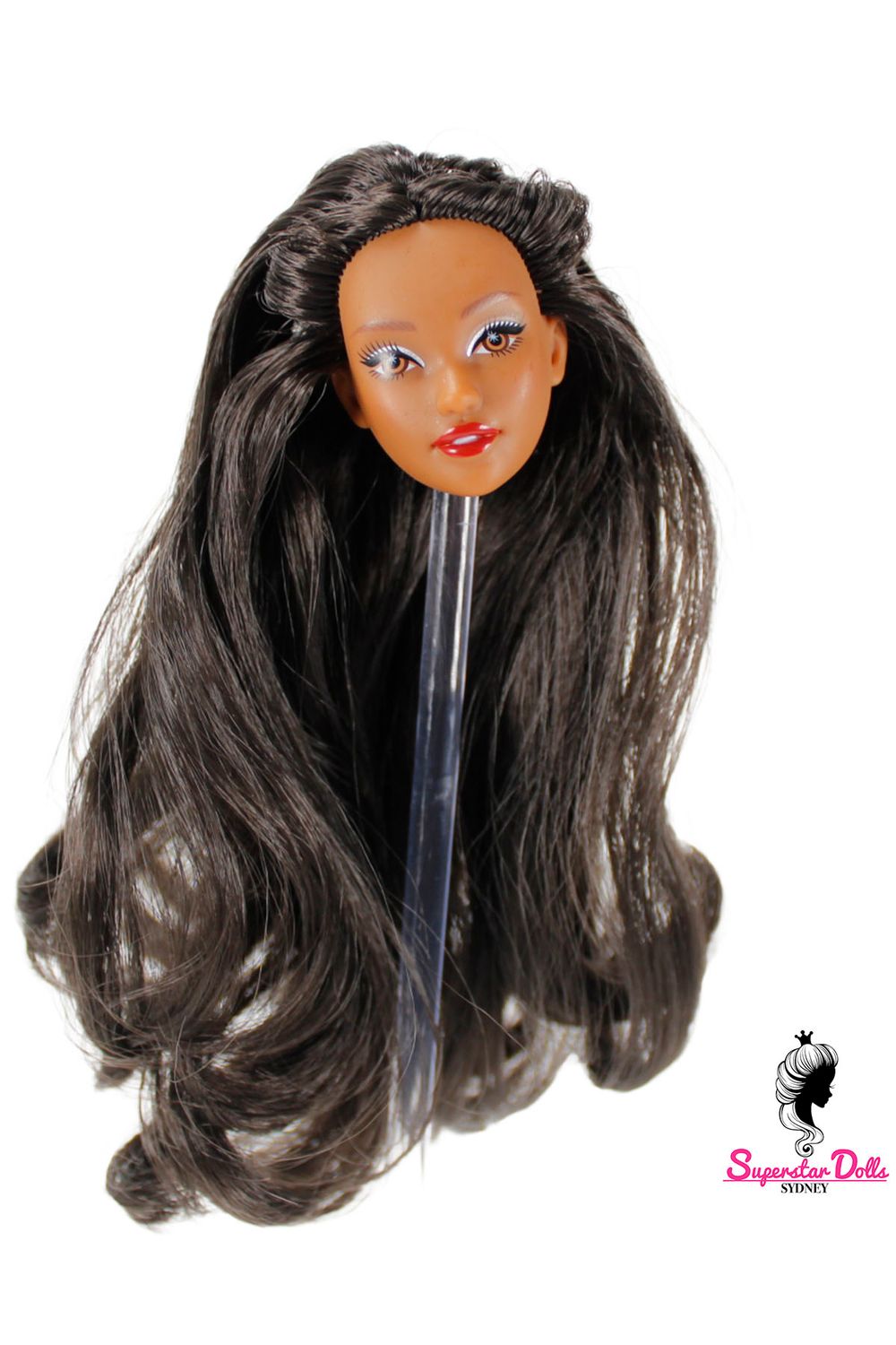 1/6 "Odile Style" Clone Fashion Doll Head, Skin tone #4 (Brown)