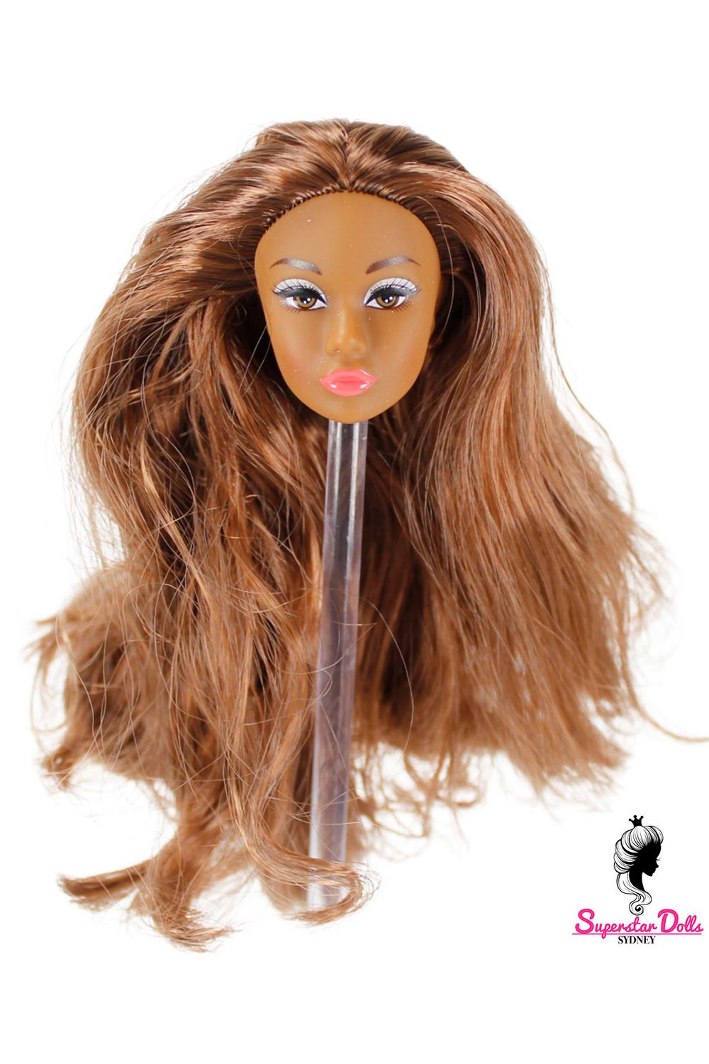 1/6 "Poppy Style" Clone Fashion Doll Head, Skin tone #4 (Brown)