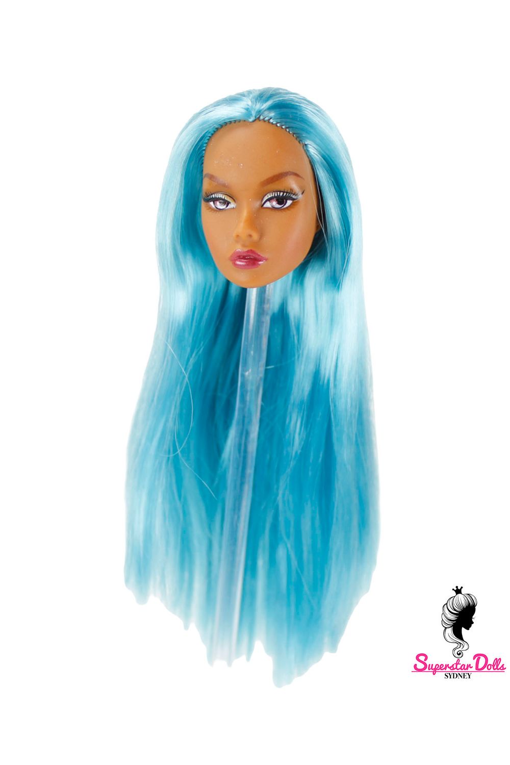 1/6 "Poppy Style" Clone Fashion Doll Head, Skin tone #4 (Brown)