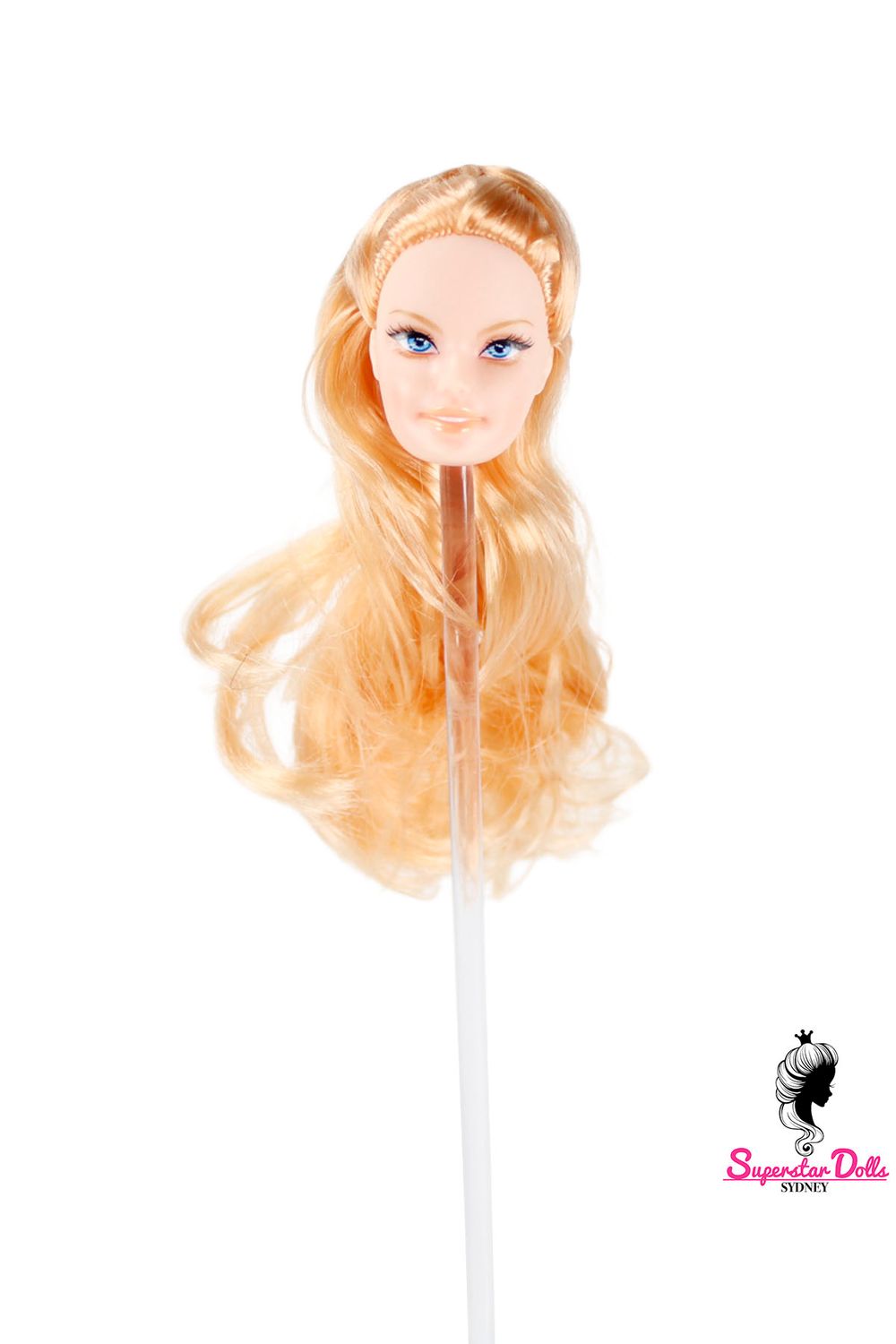 1/6 "Superstar Style" Clone Fashion Doll Head, Skin tone #2 (Pink)
