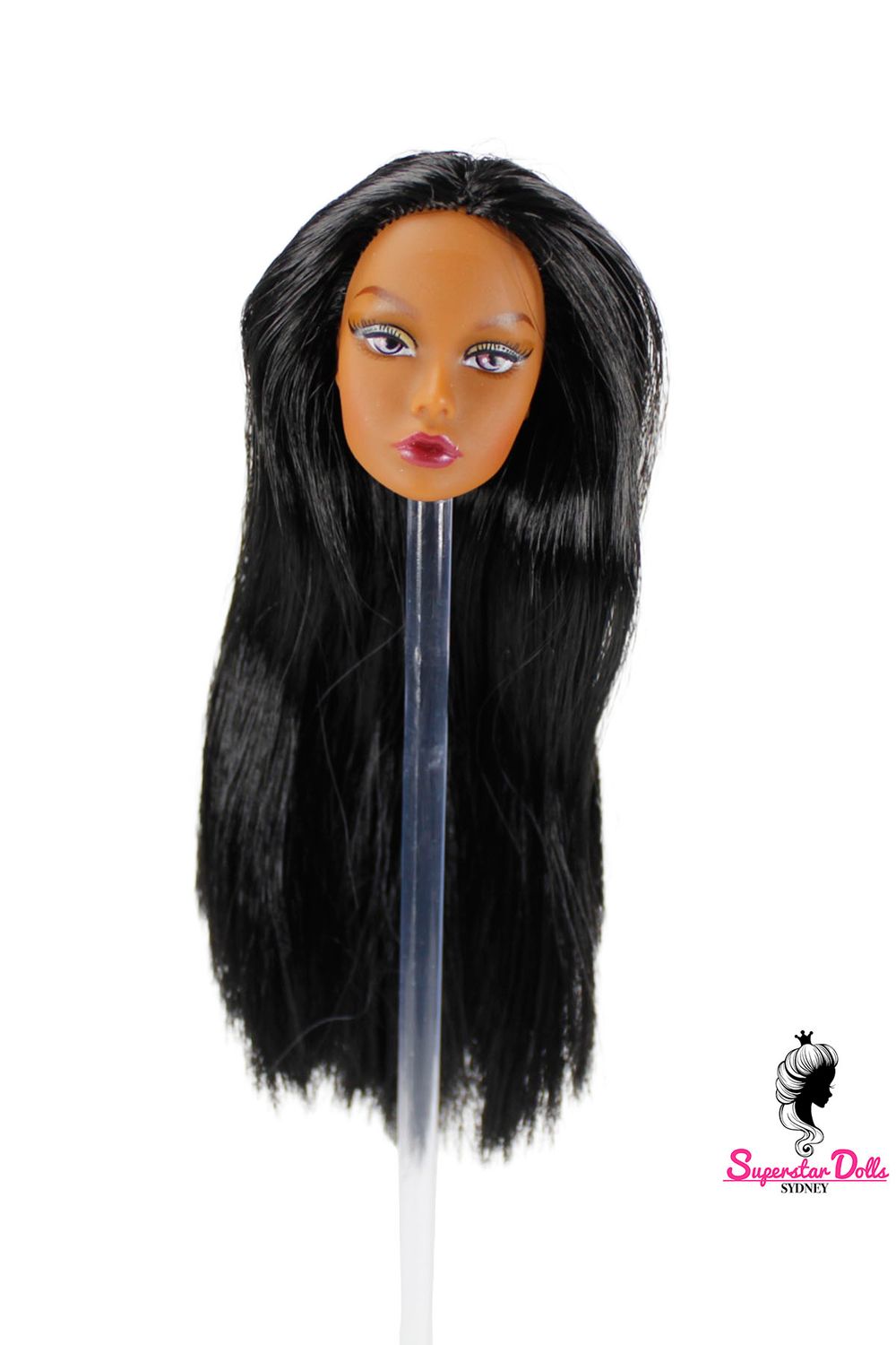 1/6 "Poppy Style" Clone Fashion Doll Head, Skin tone #4 (Brown)