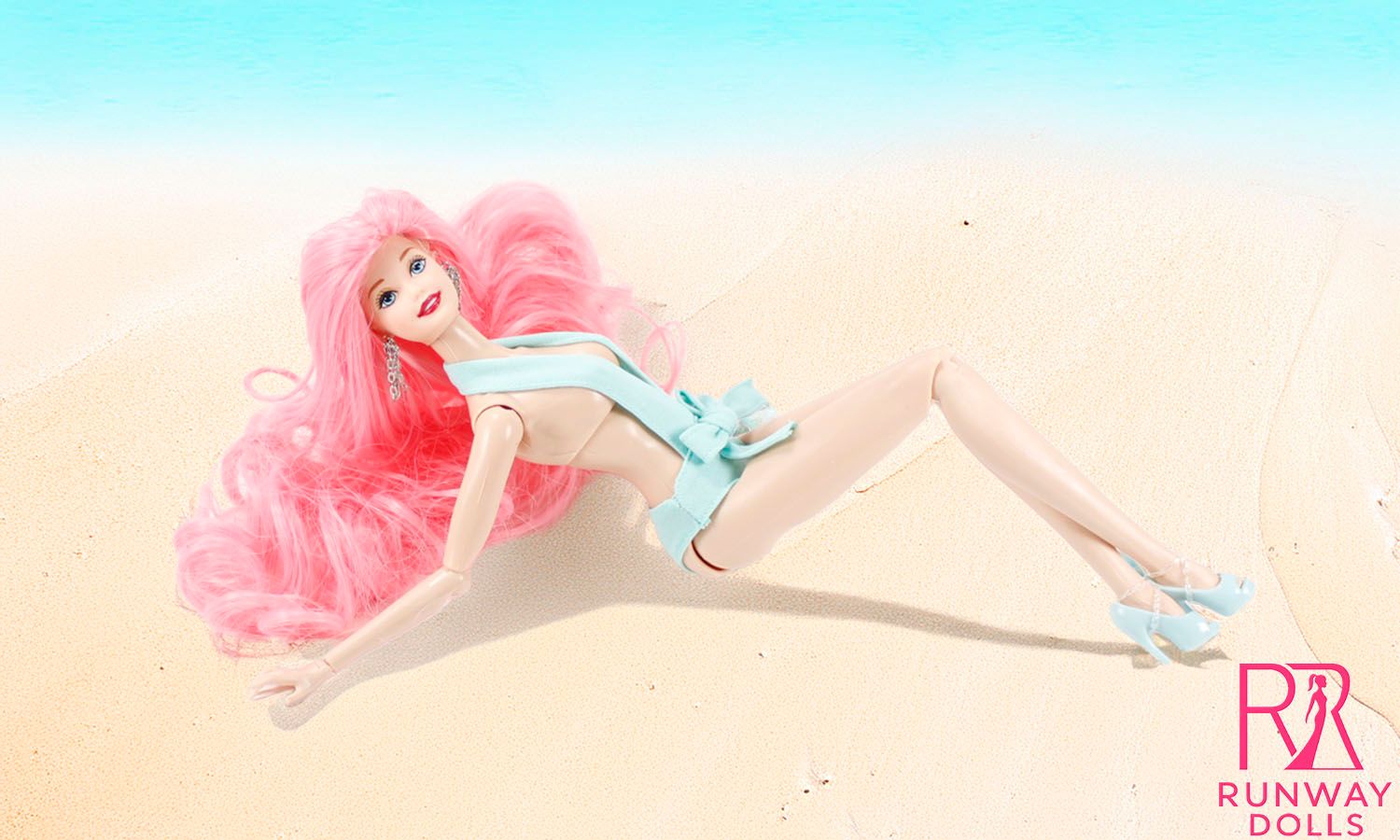 Runway Dolls: 1/6 Ultra Premium Custom Fashion Doll Wig-Fantasy Pink/Curly
