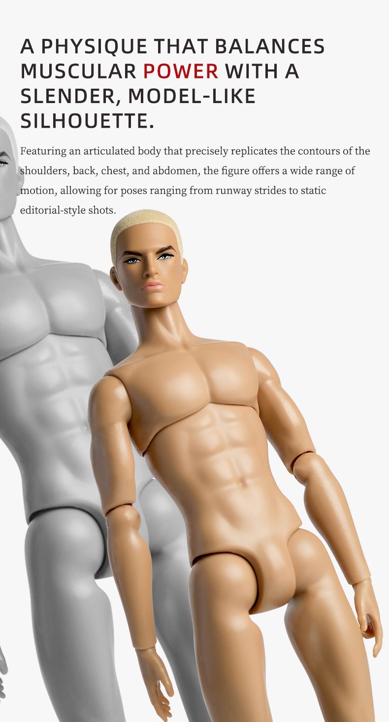 PRE-ORDER: XianXian Princess: "David (XP-B01)" Nude 13" Male Fashion Doll