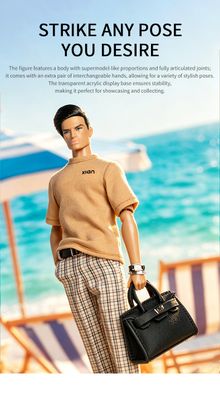 PRE-ORDER: XianXian Princess: "The Vacation Collection" David Dressed Male Fashion doll (XP-B02+Y283+P32)