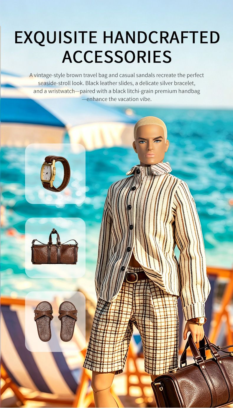 PRE-ORDER: XianXian Princess: "The Vacation Collection" David Dressed Male Fashion doll (XP-B01+Y284+P35)