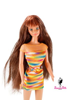 1997 "Bead Blast-Brunette" DE-BOXED Barbie Doll