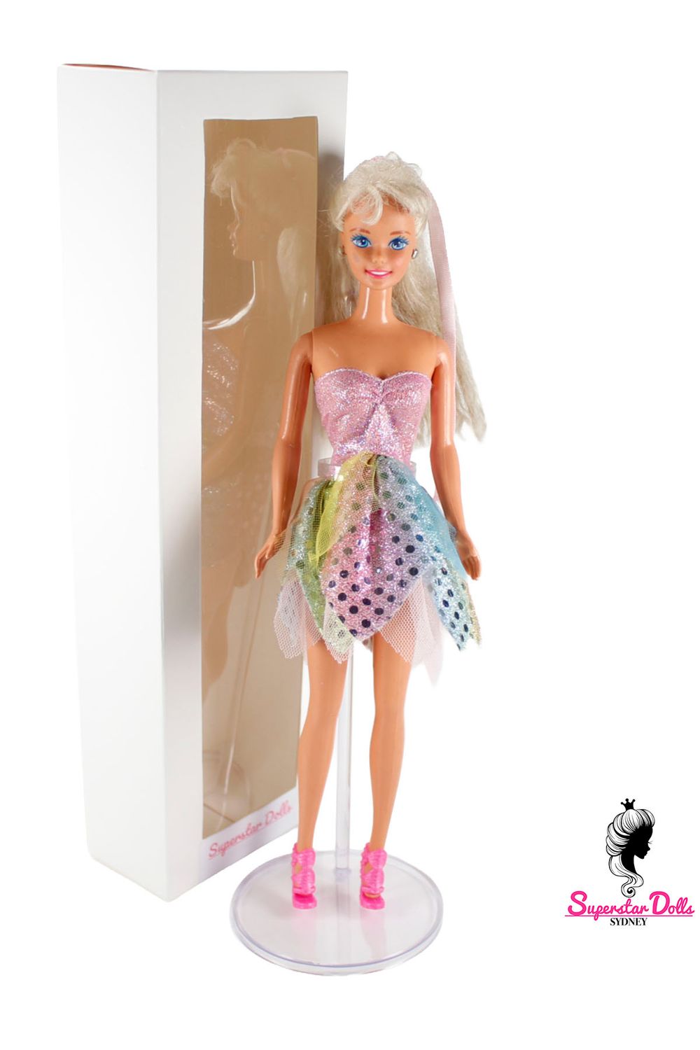 1995 "Bubble Angel" Superstar Era DE-BOXED Barbie Doll