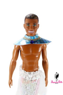 OOAK "Mystical Merman" African American (AA) Ken Dressed Barbie Doll