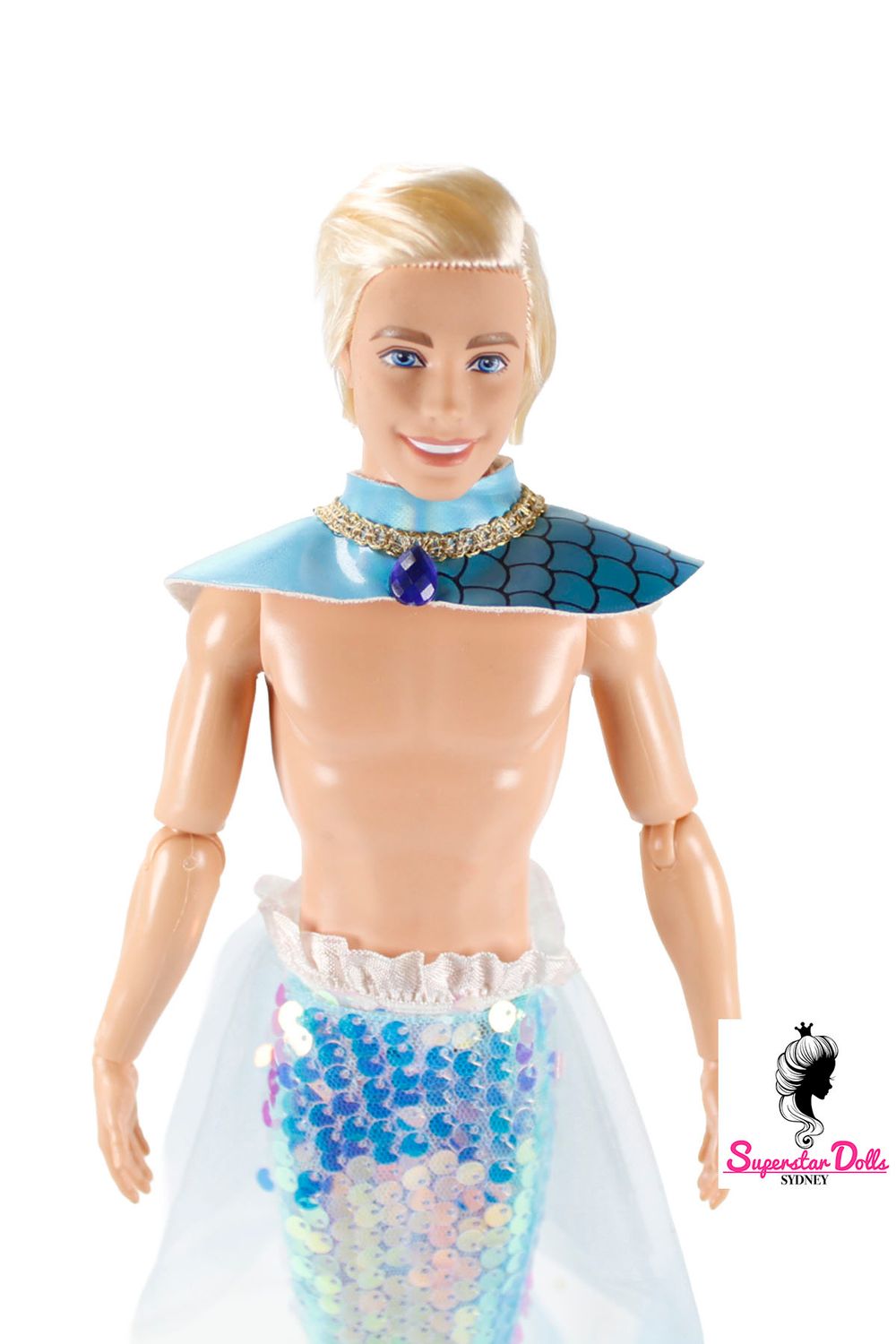 OOAK "Mystical Merman" Ryan Gosling Ken Dressed Barbie Doll
