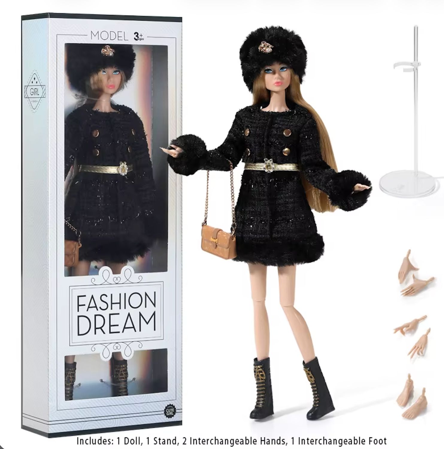 PRE-ORDER: "Fashion Dream" 12.5" (Poppy Style) Dressed Supermodel Fashion Doll-Model 3