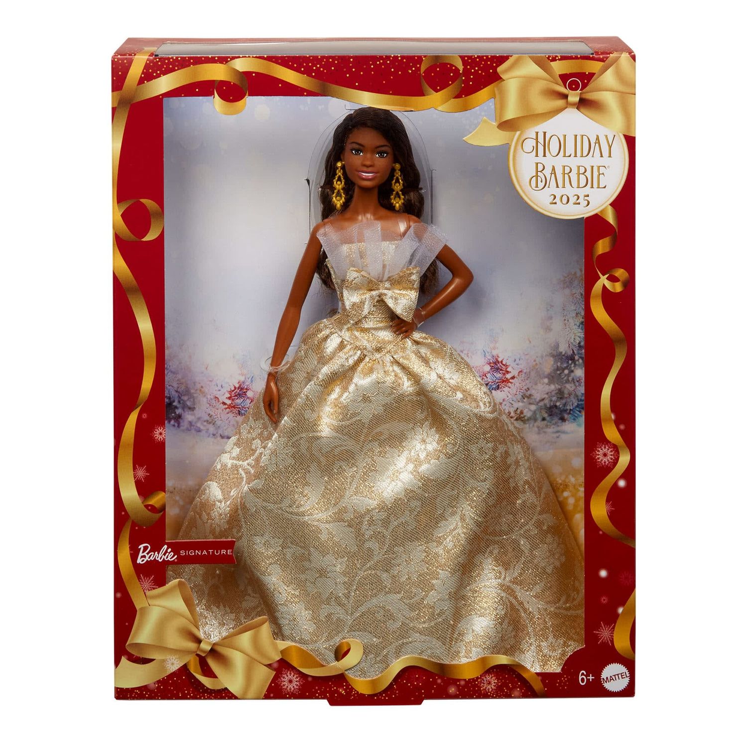 2025 Barbie Signature-Black Label: "Holiday" African American (AA) Barbie Doll # 4