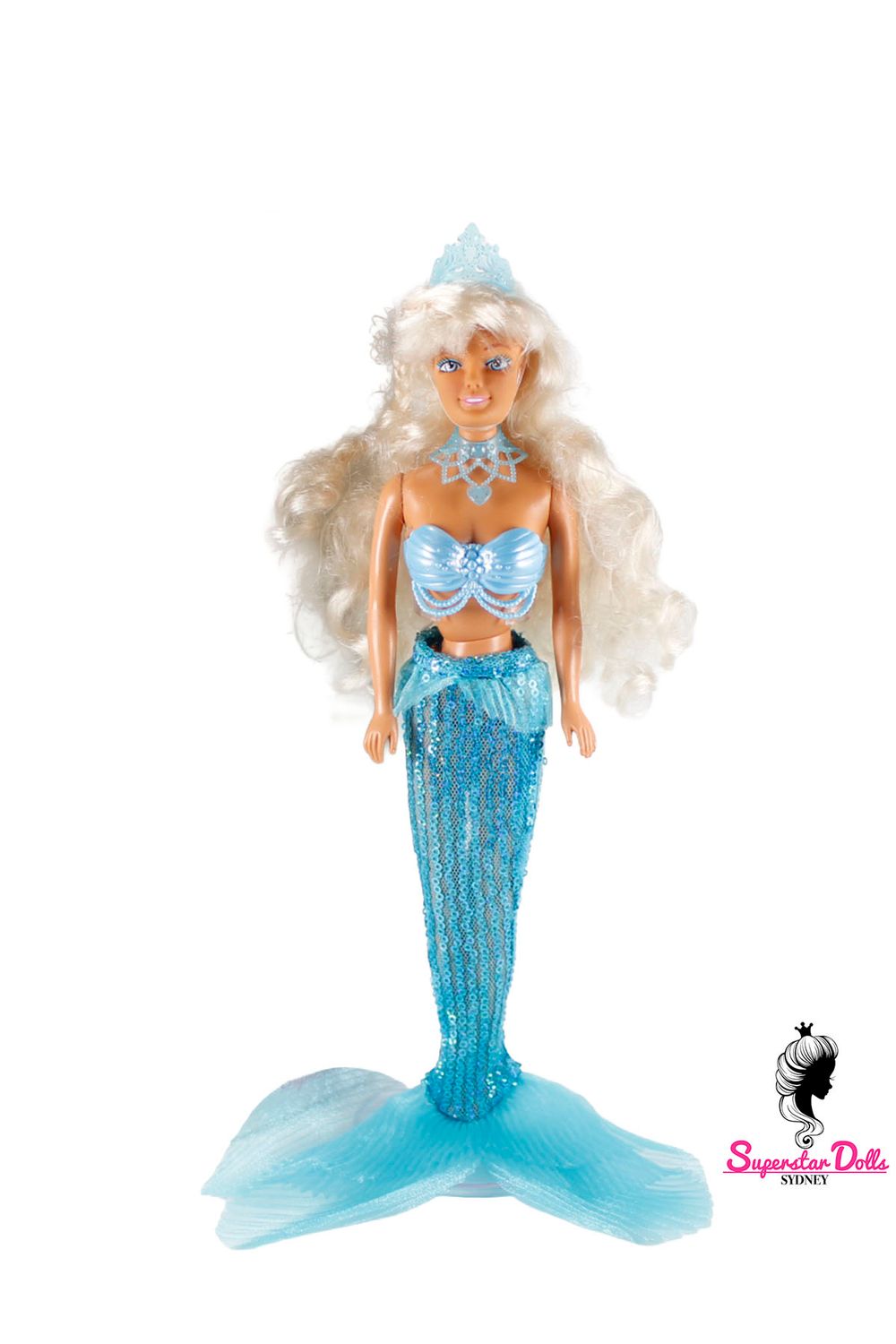 90's Era Mermaid Dressed DE-BOXED 11.5" Barbie Doll Clone Doll by Barter