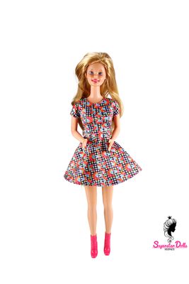 Runway Dolls: 80's/90's Superstar Era OOAK Dressed Barbie Doll with Custom Wig