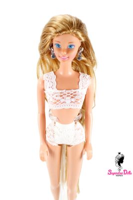 Runway Dolls: 80's/90's Superstar Era OOAK Dressed Barbie Doll with Custom Wig