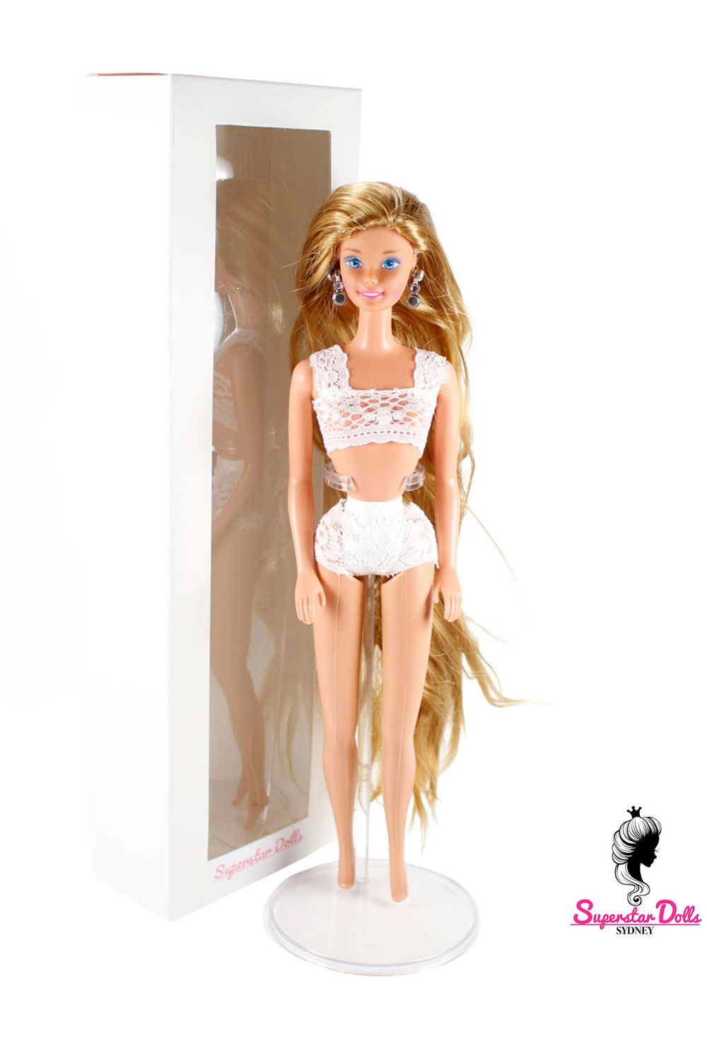 Runway Dolls: 80's/90's Superstar Era OOAK Dressed Barbie Doll with Custom Wig