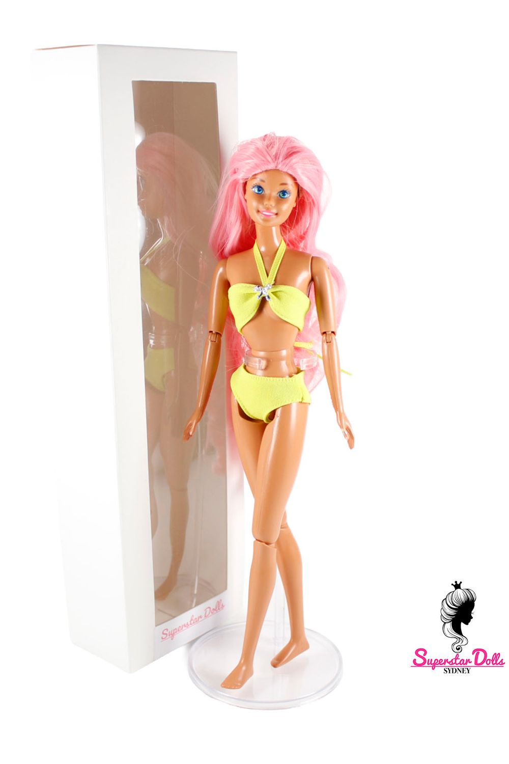 Runway Dolls: 80's/90's Superstar Era OOAK Dressed Barbie Doll with Custom Wig