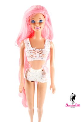 Runway Dolls: 80's/90's Superstar Era OOAK Dressed Barbie Doll with Custom Wig