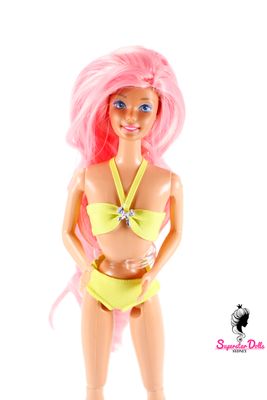 Runway Dolls: 80's/90's Superstar Era OOAK Dressed Barbie Doll with Custom Wig