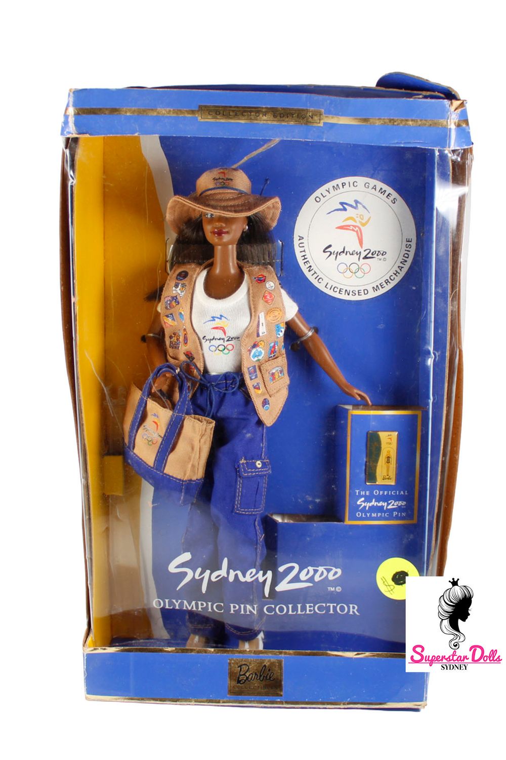 1999 Sydney 2000 Collector Edition: "Olympic Pin" African American (AA) Barbie Doll