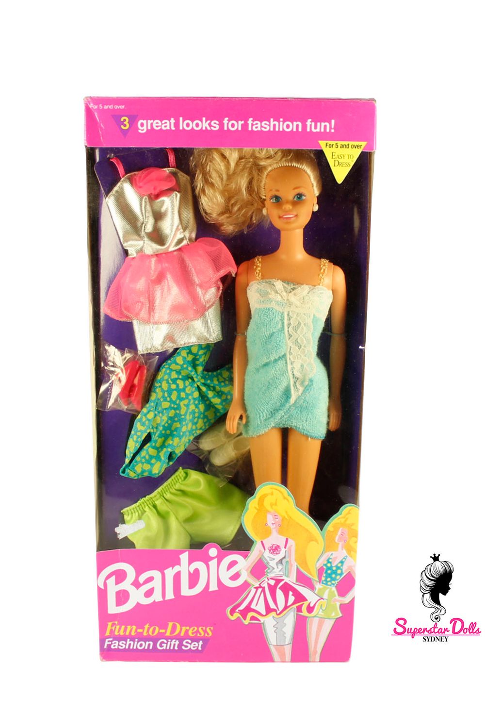 1992 "Fun-To-Dress" Barbie Doll Fashion Gift Set-NRFB