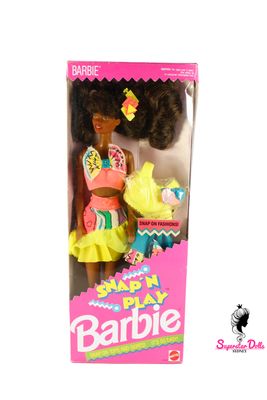 1991 "Snap'n Play" African American (AA) Barbie Doll-NRFB