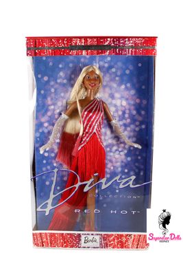 2002 Barbie Collectables: "Diva: Red Hot" African American (AA) Barbie Doll-NRFB