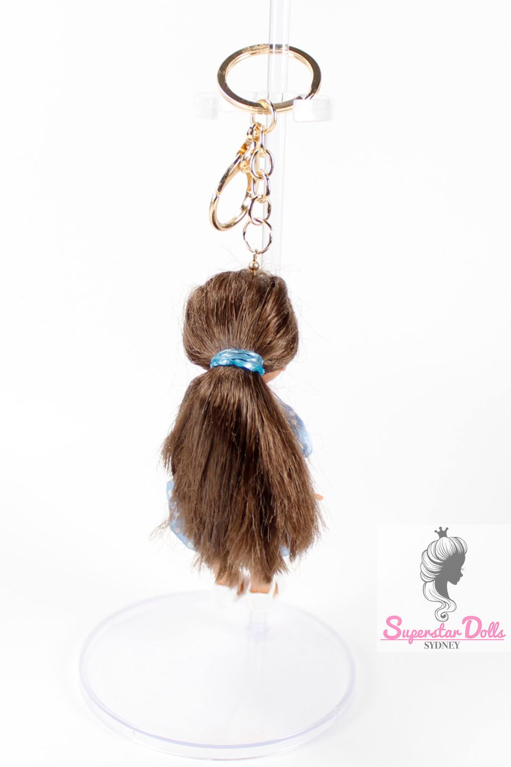 90's Era:  OOAK 4" Kelly Custom Barbie Doll Keychain/Bag Charm