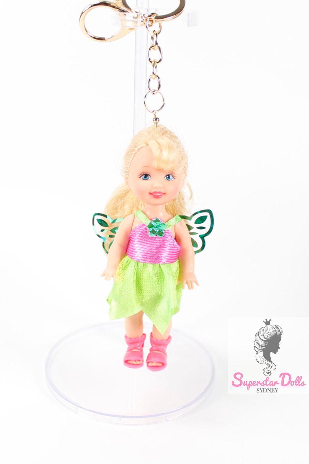 90's Era: OOAK 4" Kelly Custom Barbie Doll Keychain/Bag Charm
