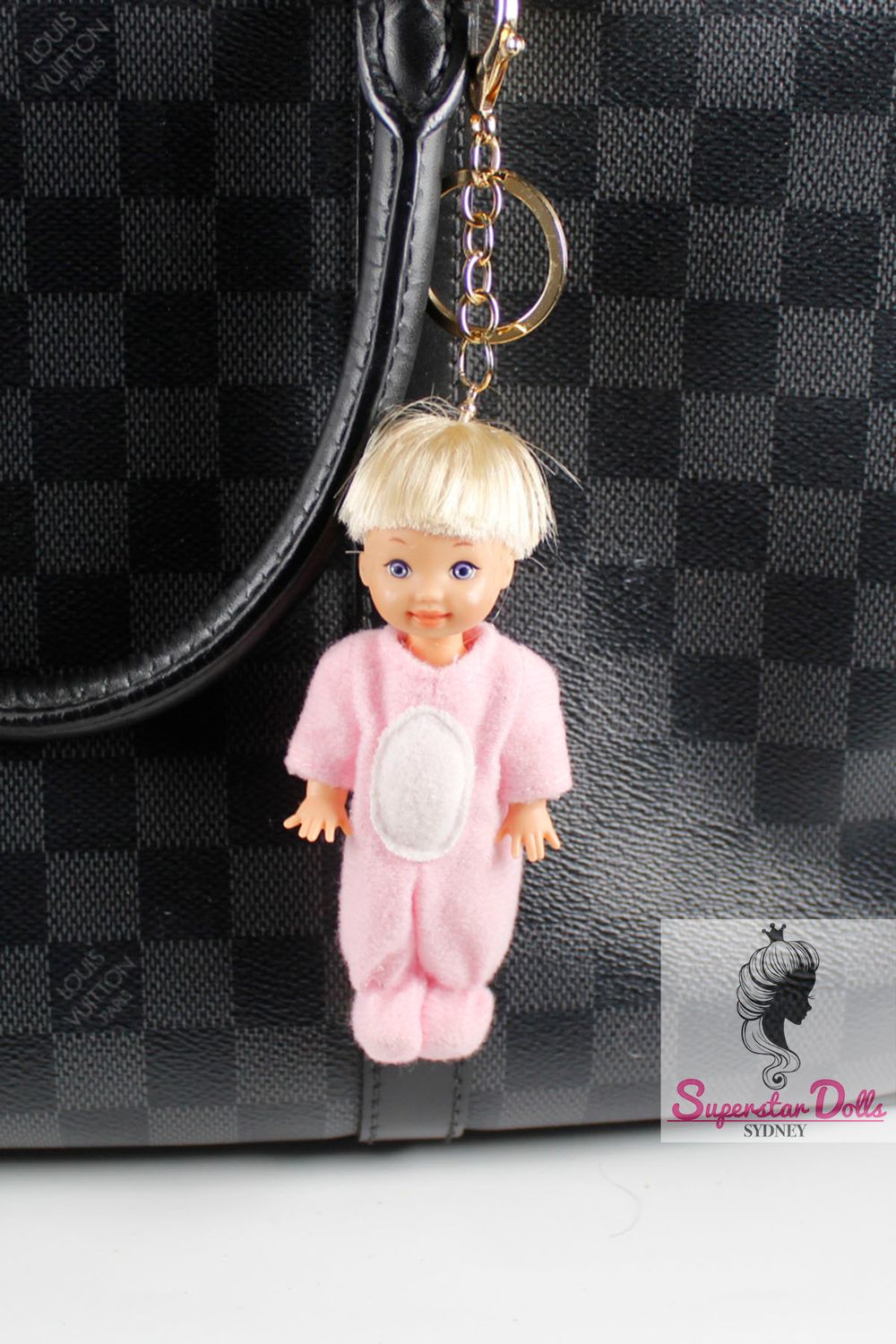 90's Era: OOAK 4" Tommy Kelly Custom Barbie Doll Keychain/Bag Charm
