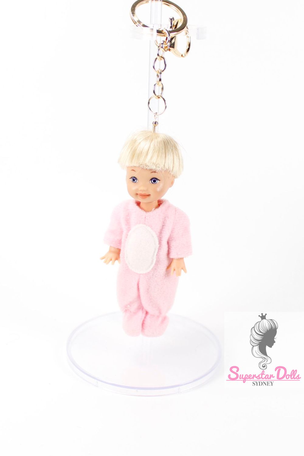 90's Era: OOAK 4" Tommy Kelly Custom Barbie Doll Keychain/Bag Charm
